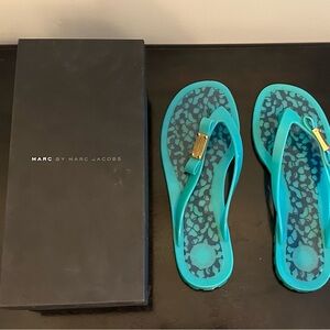 Marc by Marc Jacobs Teal Jelly Sandals